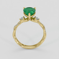 2.04 Ct. Emerald Ring, 18K Yellow Gold 3