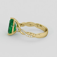 2.04 Ct. Emerald Ring, 18K Yellow Gold 4
