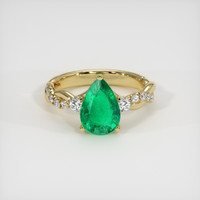 1.91 Ct. Emerald Ring, 18K Yellow Gold 1