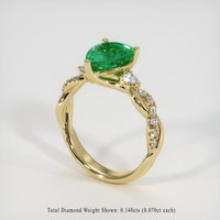 1.91 Ct. Emerald Ring, 18K Yellow Gold 2