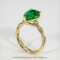 2.57 Ct. Emerald Ring, 18K Yellow Gold 2