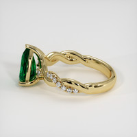 1.12 Ct. Emerald Ring, 18K Yellow Gold 4