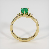 0.73 Ct. Emerald Ring, 18K Yellow Gold 3