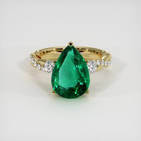 2.88 Ct. Emerald Ring, 18K Yellow Gold 1