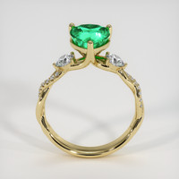 1.19 Ct. Emerald Ring, 18K Yellow Gold 3