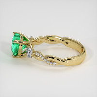 1.19 Ct. Emerald Ring, 18K Yellow Gold 4