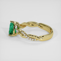 0.77 Ct. Emerald Ring, 18K Yellow Gold 4
