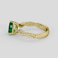 0.73 Ct. Emerald Ring, 18K Yellow Gold 4
