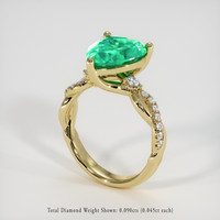 2.73 Ct. Emerald Ring, 18K Yellow Gold 2