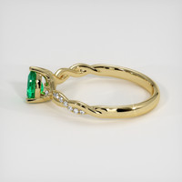 0.31 Ct. Emerald Ring, 18K Yellow Gold 4