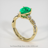 1.69 Ct. Emerald Ring, 18K Yellow Gold 2