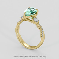 1.46 Ct. Emerald Ring, 18K Yellow Gold 2