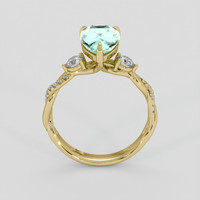 1.46 Ct. Emerald Ring, 18K Yellow Gold 3