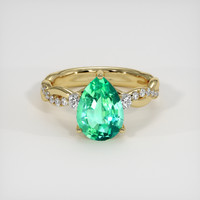 2.33 Ct. Emerald Ring, 18K Yellow Gold 1