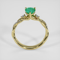 0.95 Ct. Emerald Ring, 18K Yellow Gold 3