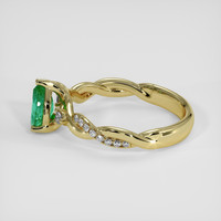 0.95 Ct. Emerald Ring, 18K Yellow Gold 4