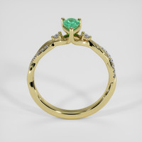 0.35 Ct. Emerald Ring, 18K Yellow Gold 3