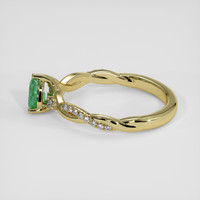 0.35 Ct. Emerald Ring, 18K Yellow Gold 4