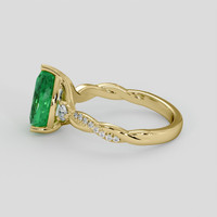 1.69 Ct. Emerald Ring, 18K Yellow Gold 4