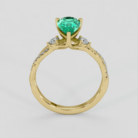 1.24 Ct. Emerald Ring, 18K Yellow Gold 3