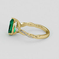 1.24 Ct. Emerald Ring, 18K Yellow Gold 4