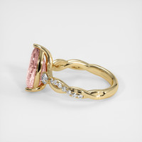 4.17 Ct. Padparadscha Sapphire Ring, 18K Yellow Gold 4