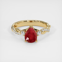 1.27 Ct. Ruby Ring, 18K Yellow Gold 1