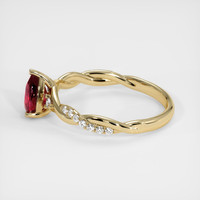 0.99 Ct. Ruby Ring, 18K Yellow Gold 4