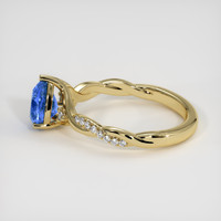 1.34 Ct. Blue Sapphire Ring, 18K Yellow Gold 4