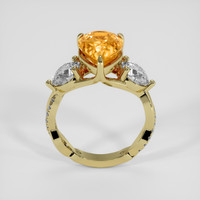 5.55 Ct. Orange Sapphire Ring, 18K Yellow Gold 3