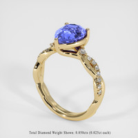 2.78 Ct. Color Change Sapphire Ring, 18K Yellow Gold 2
