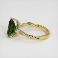 3.05 Ct. Green Sapphire Ring, 18K Yellow Gold 4