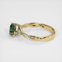 1.51 Ct. Bluish Green Sapphire Ring, 18K Yellow Gold 4
