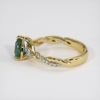 1.12 Ct. Bluish Green Sapphire Ring, 18K Yellow Gold 4