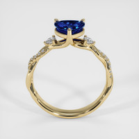 1.04 Ct. Blue Sapphire Ring, 18K Yellow Gold 3