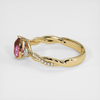 0.83 Ct. Pink Sapphire Ring, 18K Yellow Gold 4