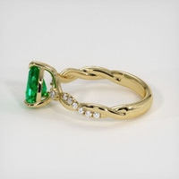 1.01 Ct. Emerald Ring, 18K Yellow Gold 4