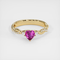 0.83 Ct. Sapphire Ring, 18K Yellow Gold 1