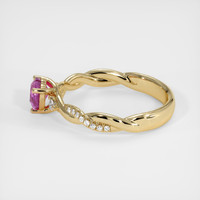 0.83 Ct. Sapphire Ring, 18K Yellow Gold 4