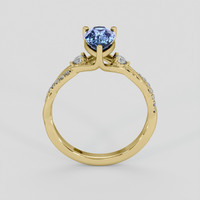 1.48 Ct. Blue Sapphire Ring, 18K Yellow Gold 3
