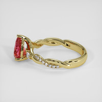 1.54 Ct. Padparadscha Sapphire Ring, 18K Yellow Gold 4