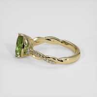 1.75 Ct. Yellowish Green Sapphire Ring, 18K Yellow Gold 4