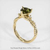 2.63 Ct. Sapphire Ring, 18K Yellow Gold 2