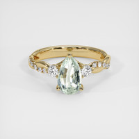 1.40 Ct. Green Sapphire Ring, 18K Yellow Gold 1
