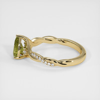 0.80 Ct. Green Sapphire Ring, 18K Yellow Gold 4