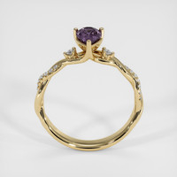 0.66 Ct. Purple Sapphire Ring, 18K Yellow Gold 3