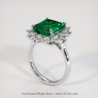 4.33 Ct. Emerald Ring, Platinum 950 2