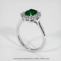 1.00 Ct. Emerald Ring, Platinum 950 2