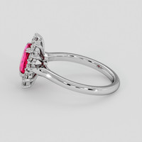 1.23 Ct. Pinkish Red Ruby Ring, Platinum 950 4