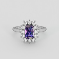 1.43 Ct. Bi Color Sapphire Ring, Platinum 950 1